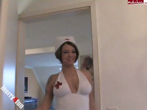 Sexy nurse blowjob