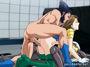 Anime Wolverine having thresome sex orgy