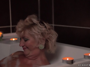 Blond Granny Having the Time of Her Life Getting Fucked by Stud