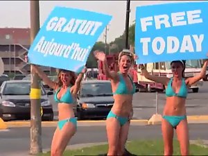 Luscious Car Wash Prank with lewd Bikini Ladies
