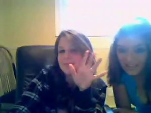 Two college slutty chicks teasing on omegle