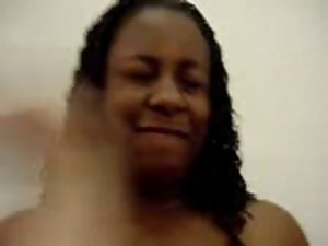 Ebony sub slut, knockers punched