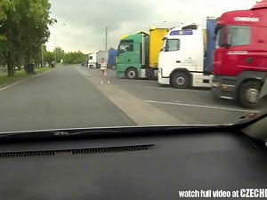 CZECH Vixen - Natural Tart Get Paid for Sex between Trucks