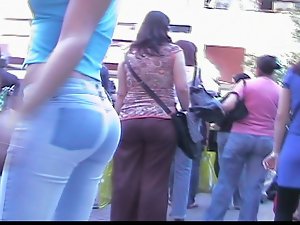 Excellent butt in a jeans