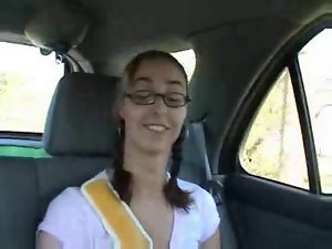Pigtail Nerd Sizzling teen receive $$$ to fuck stranger