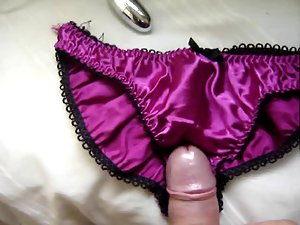 tiny pinky silky panties sent by friend
