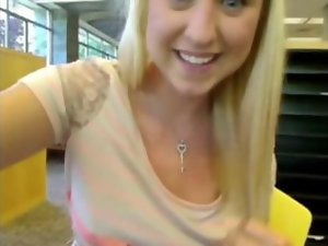 public masturbation - webcam tempting blonde