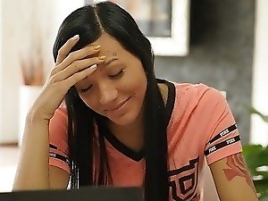 DEBT4k. Young unemployed chick is ready to fuck