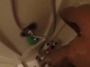I wash him, then he washes me (Shower Go-Pro) w/cum